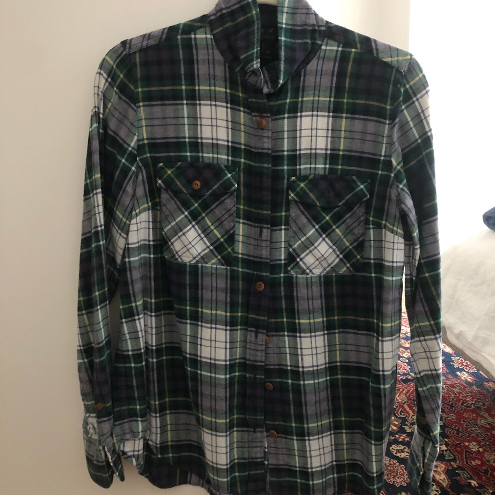 J Crew collared flannel button down